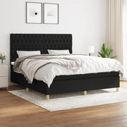 kontinentalseng med madras 180x200 cm stof sort