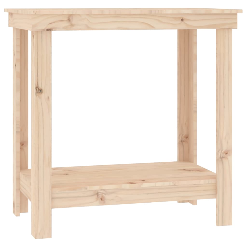 arbejdsbord 80x50x80 cm massivt fyrretræ billede