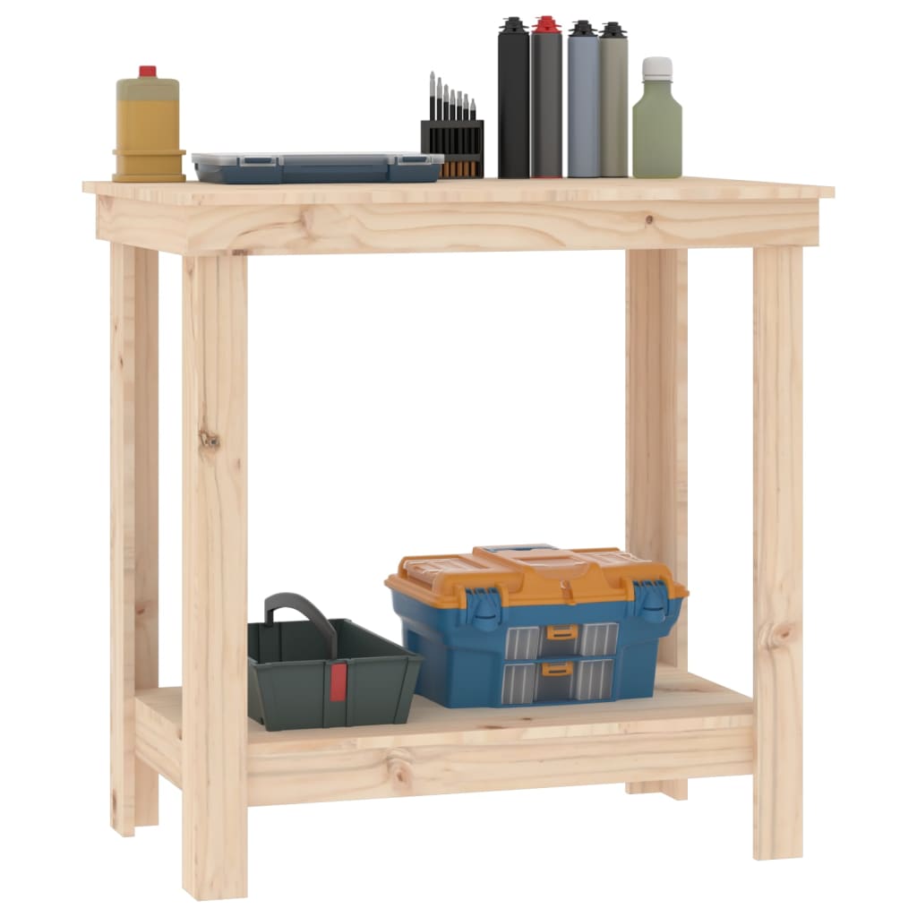 arbejdsbord 80x50x80 cm massivt fyrretræ