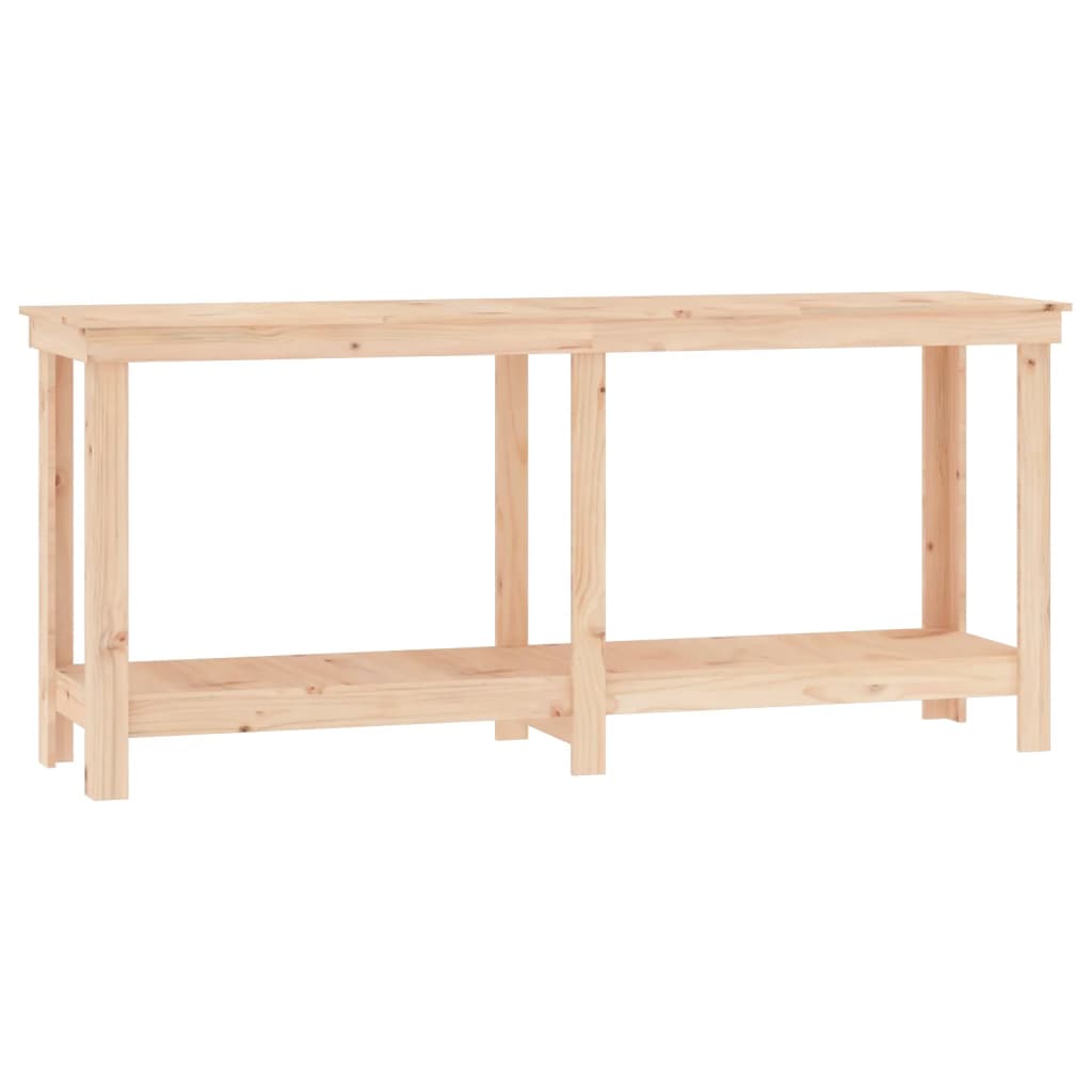 arbejdsbord 180x50x80 cm massivt fyrretræ billede