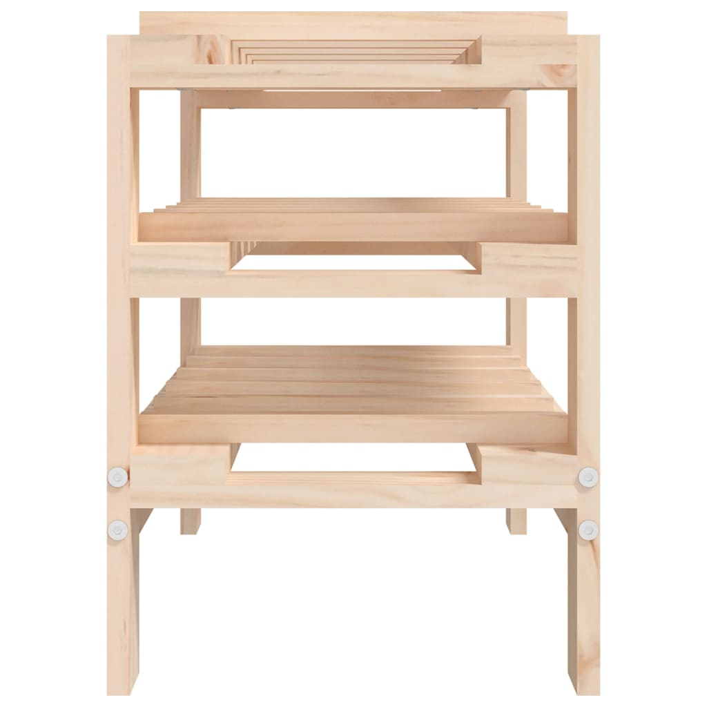 vinreol 61,5x30x42 cm massivt fyrretræ