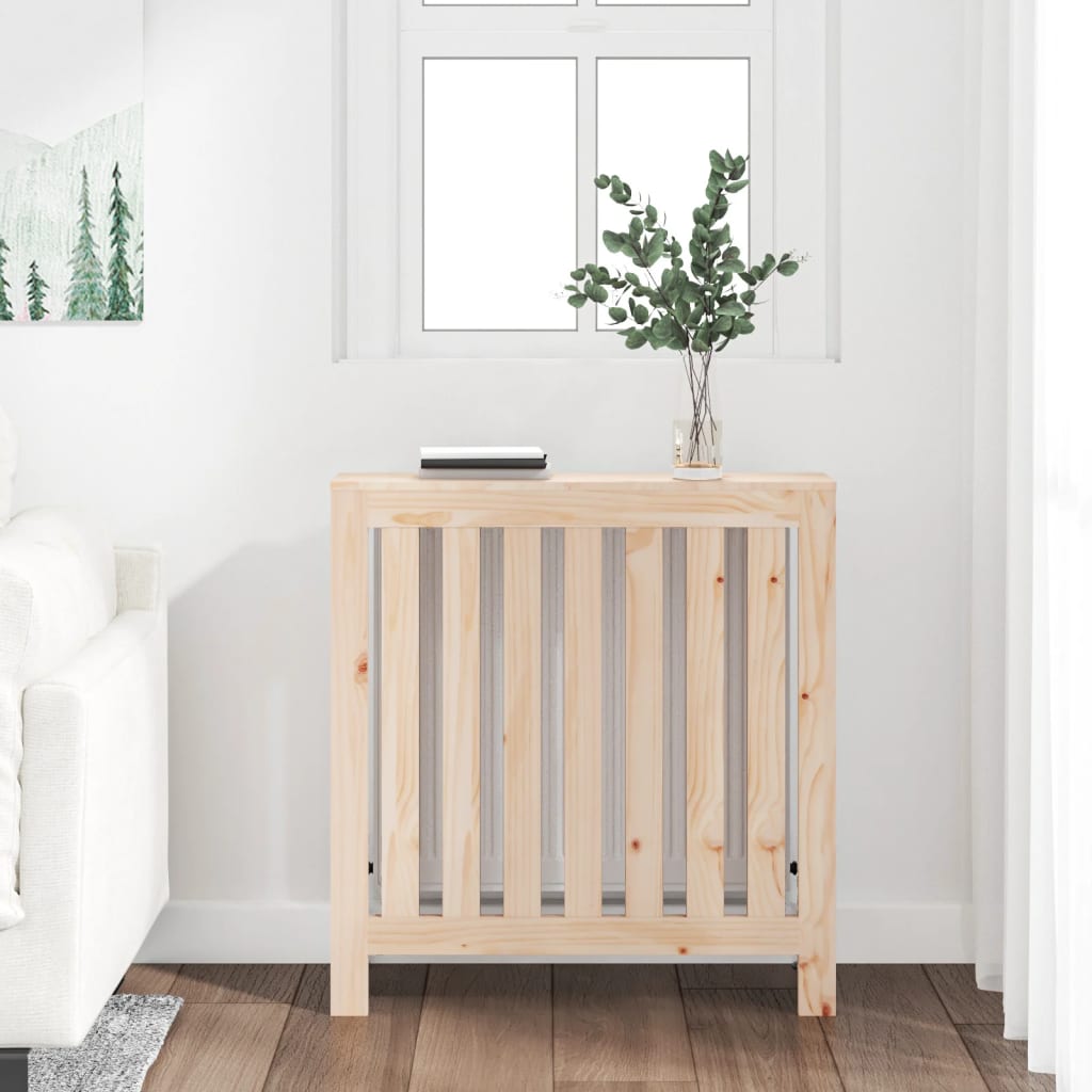 radiatorskjuler 79,5x19x84 cm massivt fyrretræ
