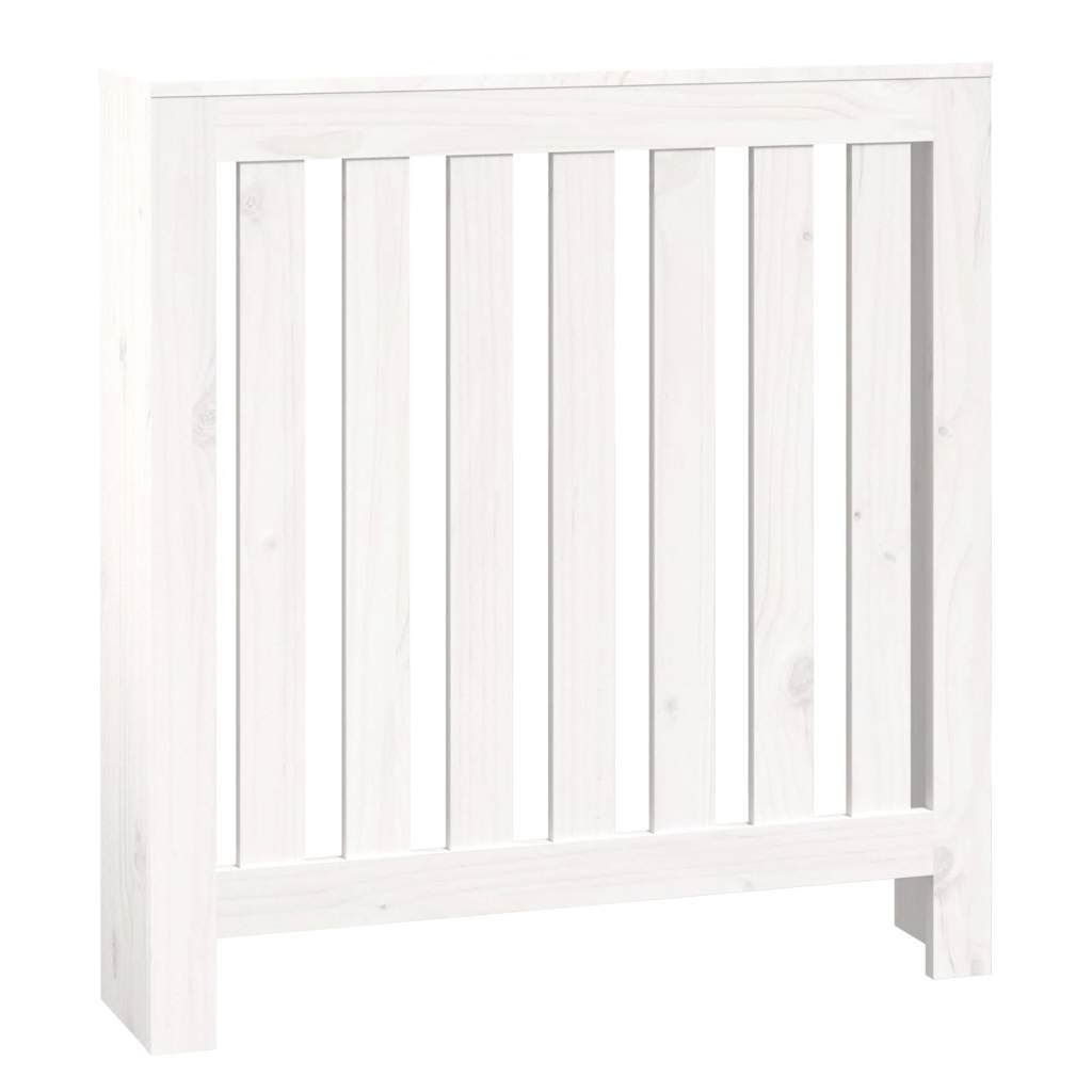 radiatorskjuler 79,5x19x84 cm massivt fyrretræ hvid