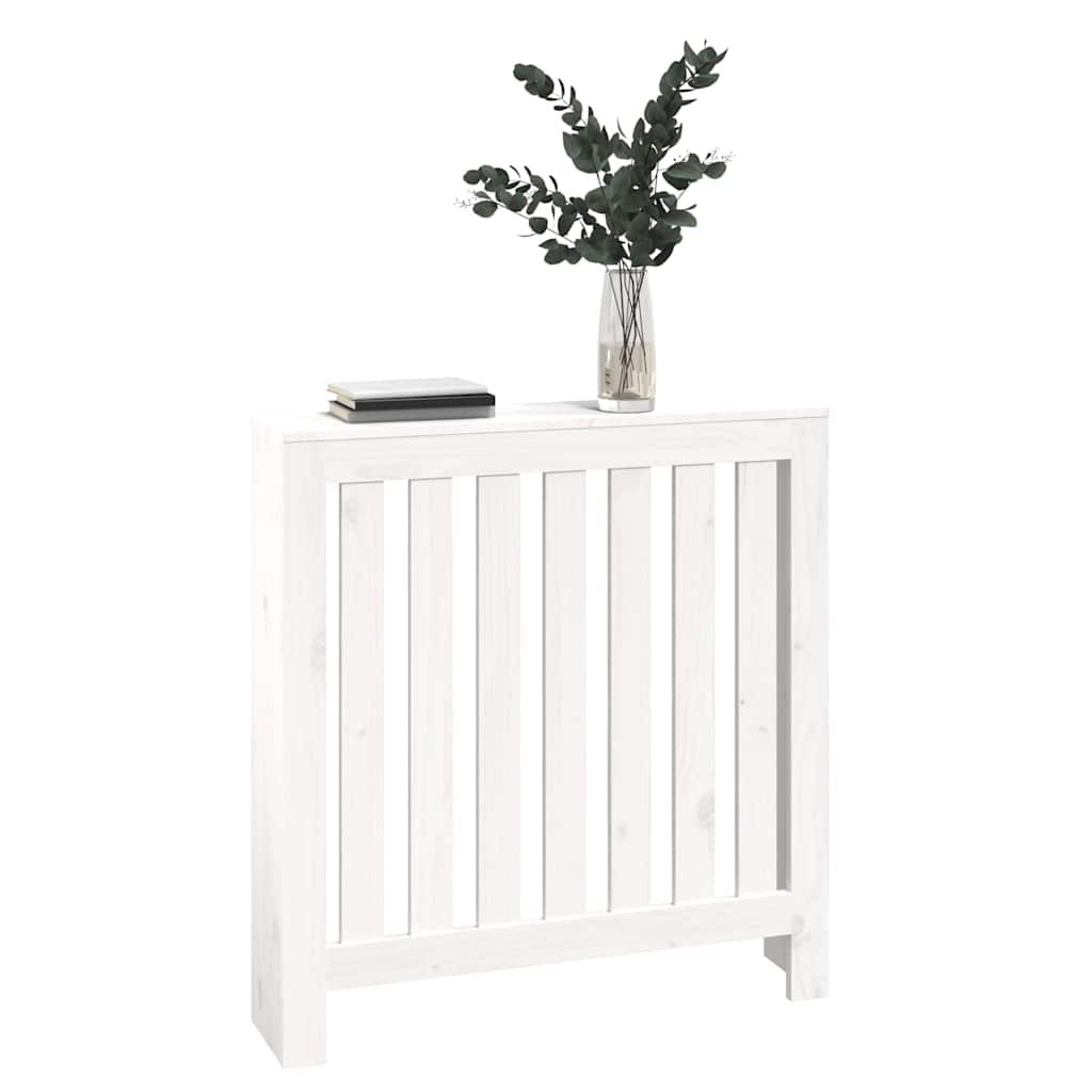 radiatorskjuler 79,5x19x84 cm massivt fyrretræ hvid