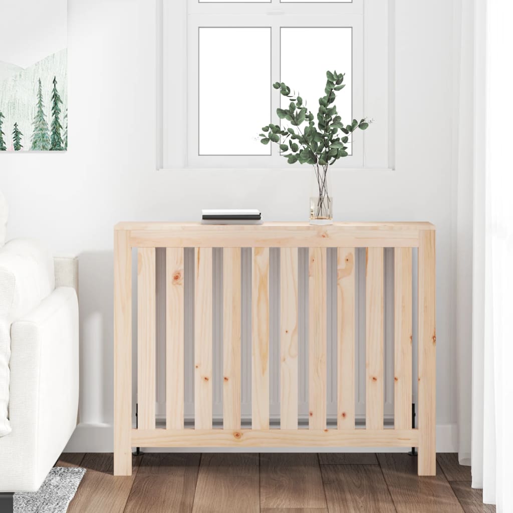 radiatorskjuler 108,5x19x84 cm massivt fyrretræ
