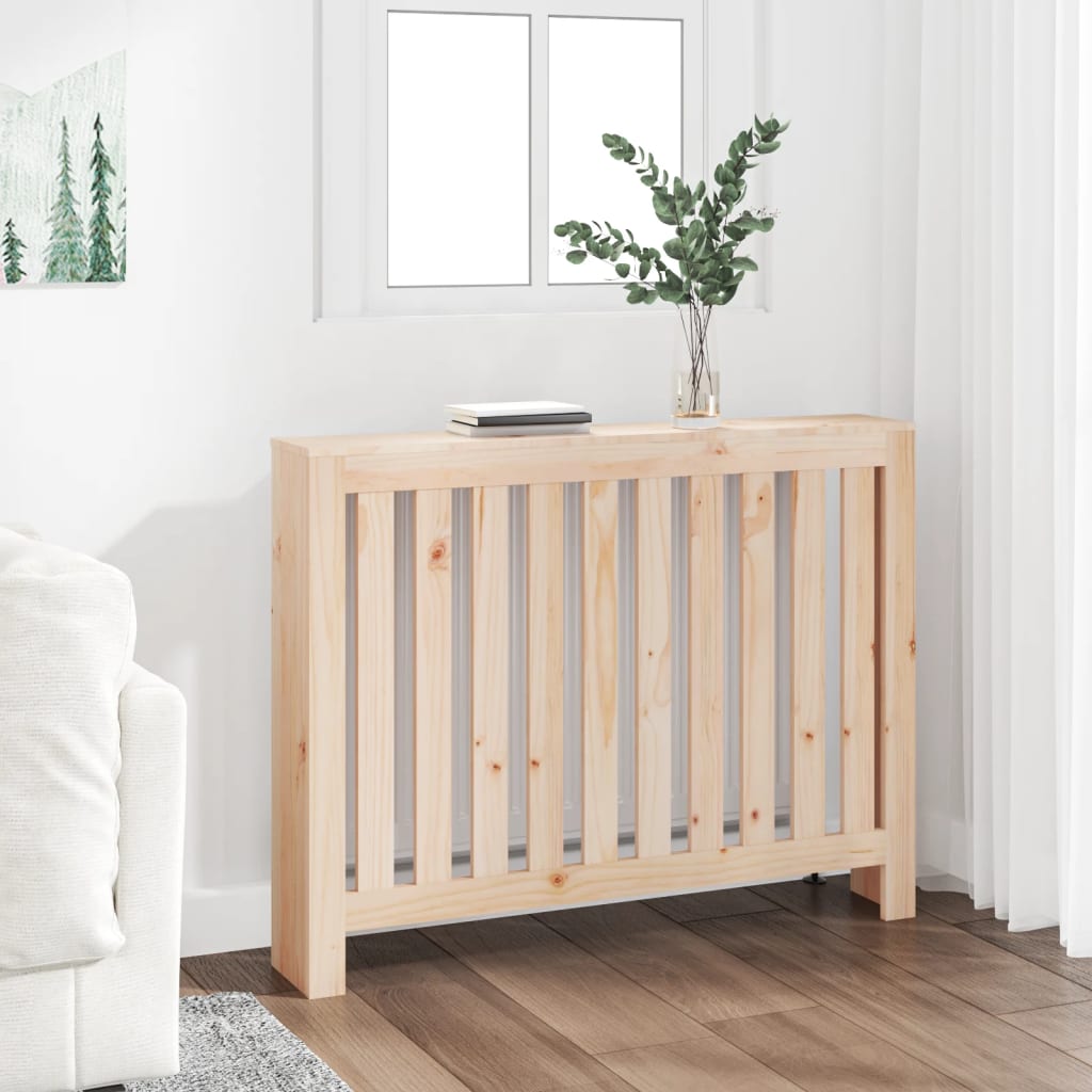 radiatorskjuler 108,5x19x84 cm massivt fyrretræ
