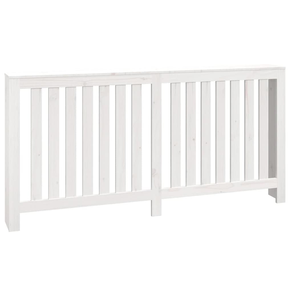 radiatorskjuler 169x19x84 cm massivt fyrretræ hvid