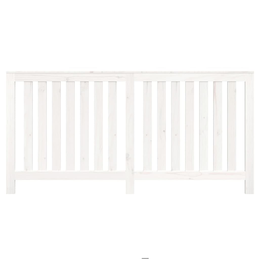 radiatorskjuler 169x19x84 cm massivt fyrretræ hvid
