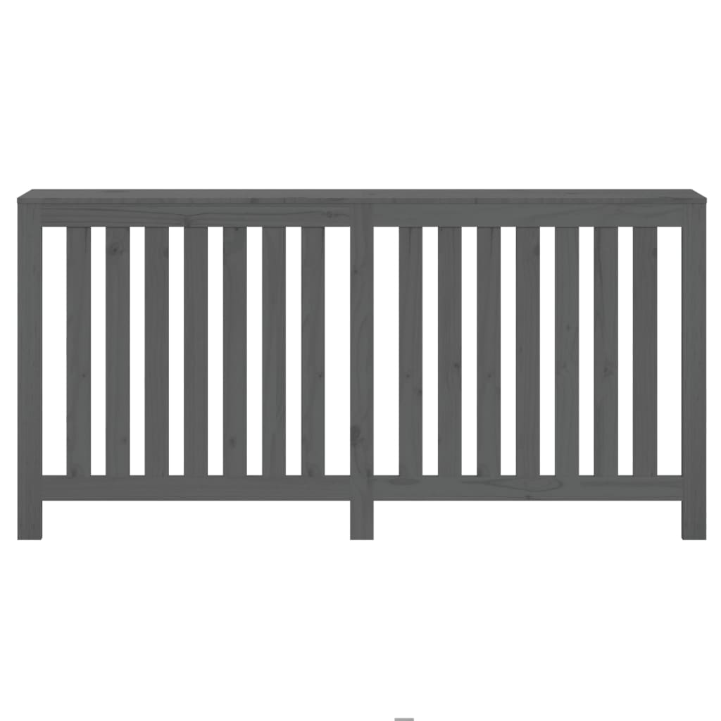 radiatorskjuler 169x19x84 cm massivt fyrretræ grå