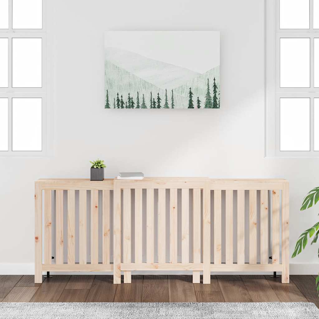 radiatorskjuler 210x21x85 cm massivt fyrretræ