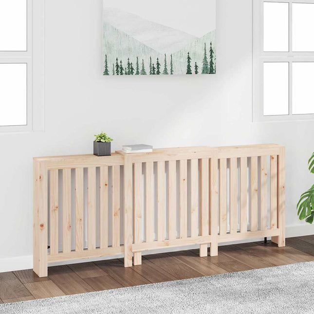radiatorskjuler 210x21x85 cm massivt fyrretræ