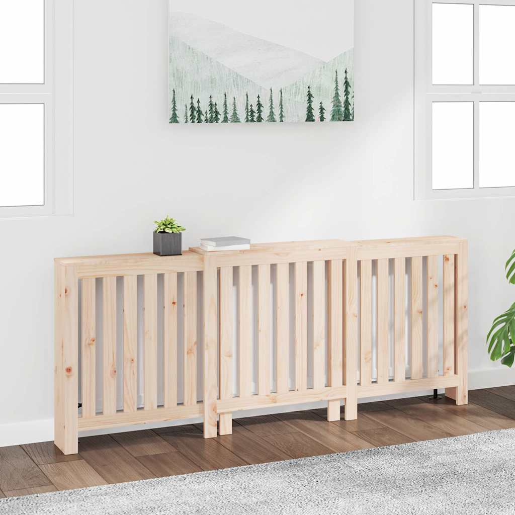 radiatorskjuler 210x21x85 cm massivt fyrretræ