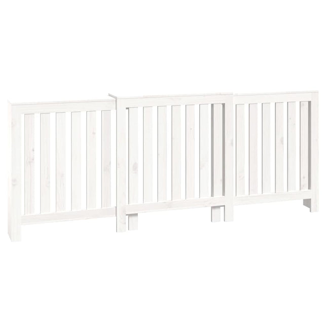 radiatorskjuler 210x21x85 cm massivt fyrretræ hvid