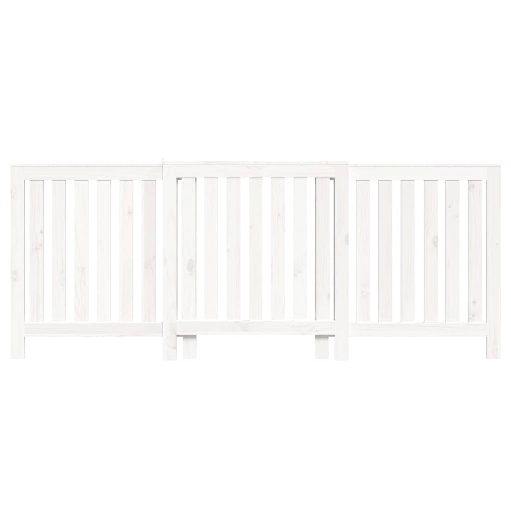 radiatorskjuler 210x21x85 cm massivt fyrretræ hvid