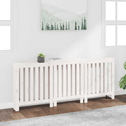 radiatorskjuler 210x21x85 cm massivt fyrretræ hvid