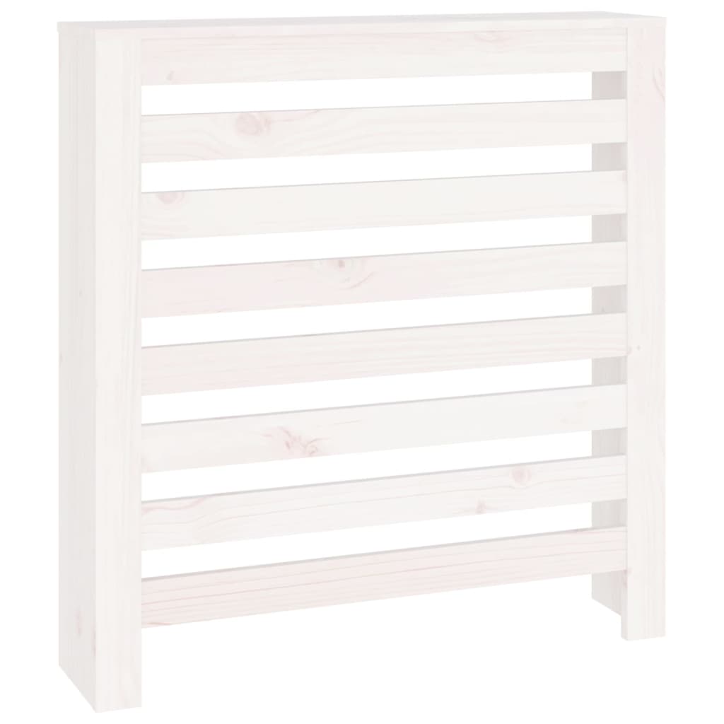 radiatorskjuler 79,5x19x84 cm massivt fyrretræ hvid