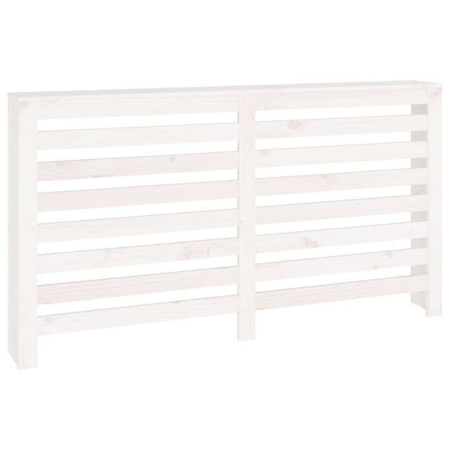 radiatorskjuler 153x19x84 cm massivt fyrretræ hvid