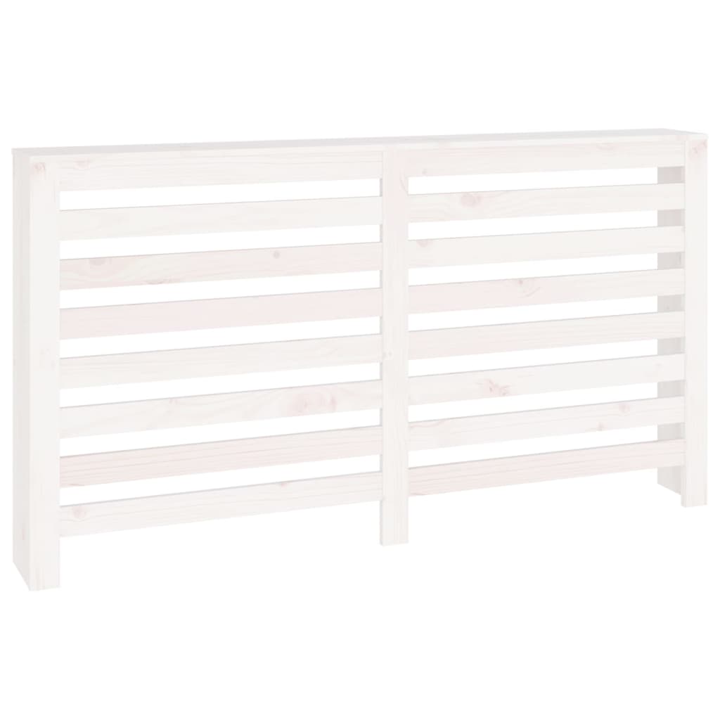 radiatorskjuler 153x19x84 cm massivt fyrretræ hvid