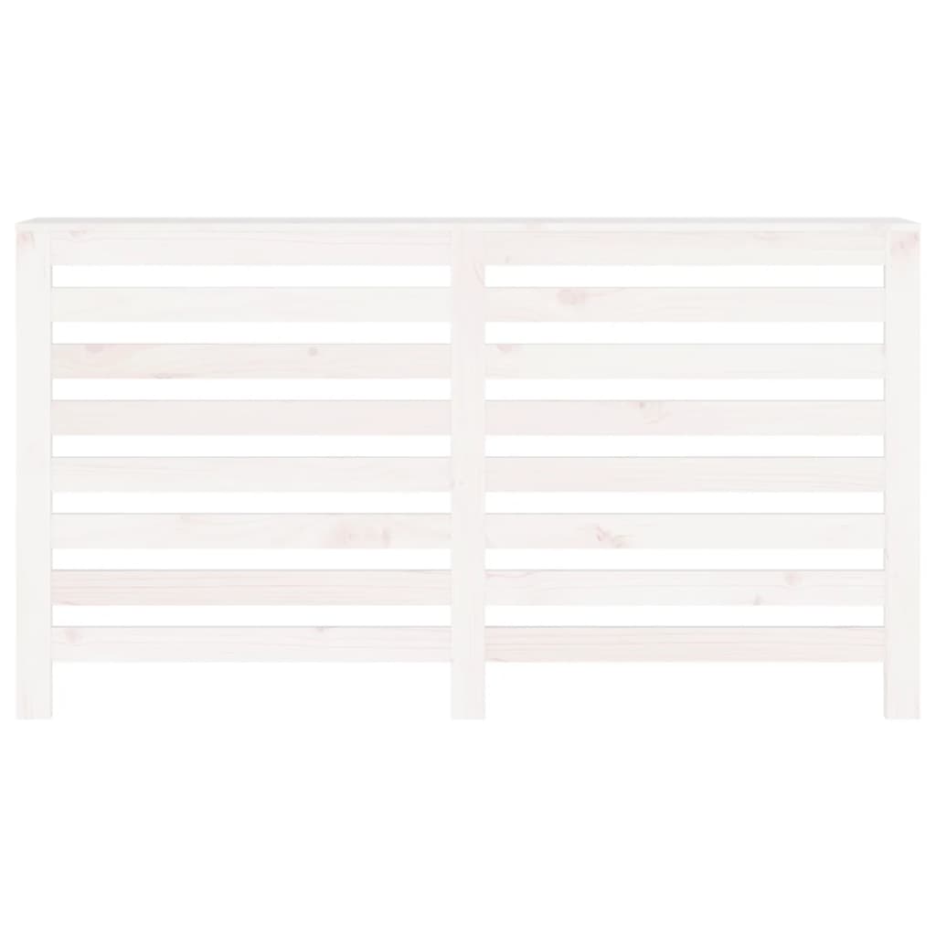 radiatorskjuler 153x19x84 cm massivt fyrretræ hvid