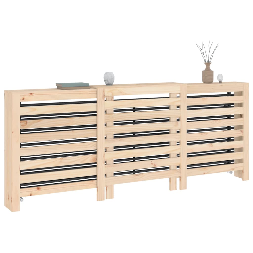 radiatorskjuler 210x21x85 cm massivt fyrretræ