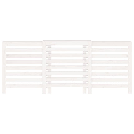 radiatorskjuler 210x21x85 cm massivt fyrretræ hvid
