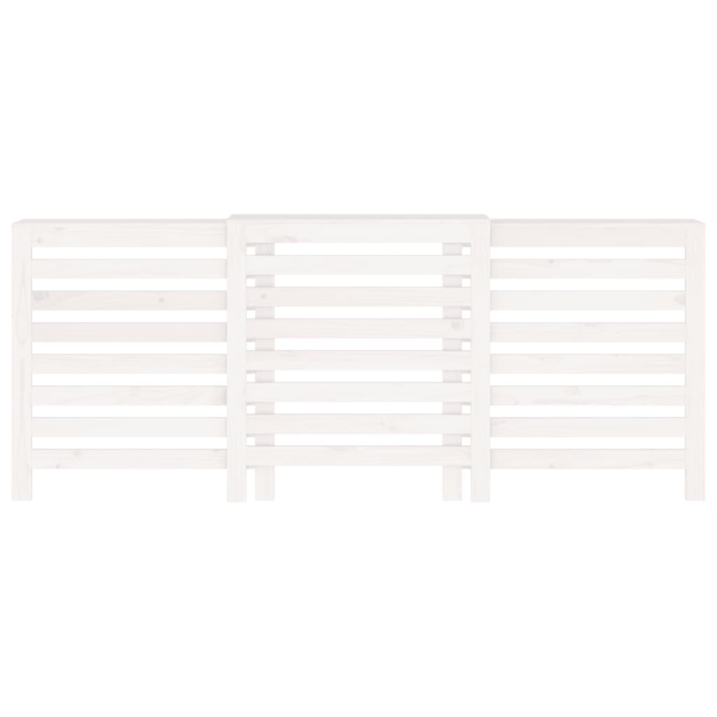 radiatorskjuler 210x21x85 cm massivt fyrretræ hvid