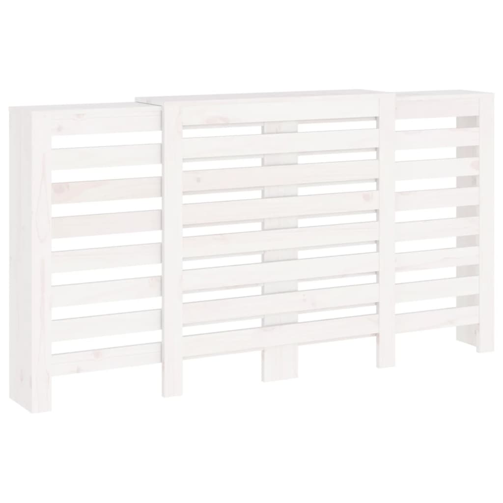 radiatorskjuler 210x21x85 cm massivt fyrretræ hvid