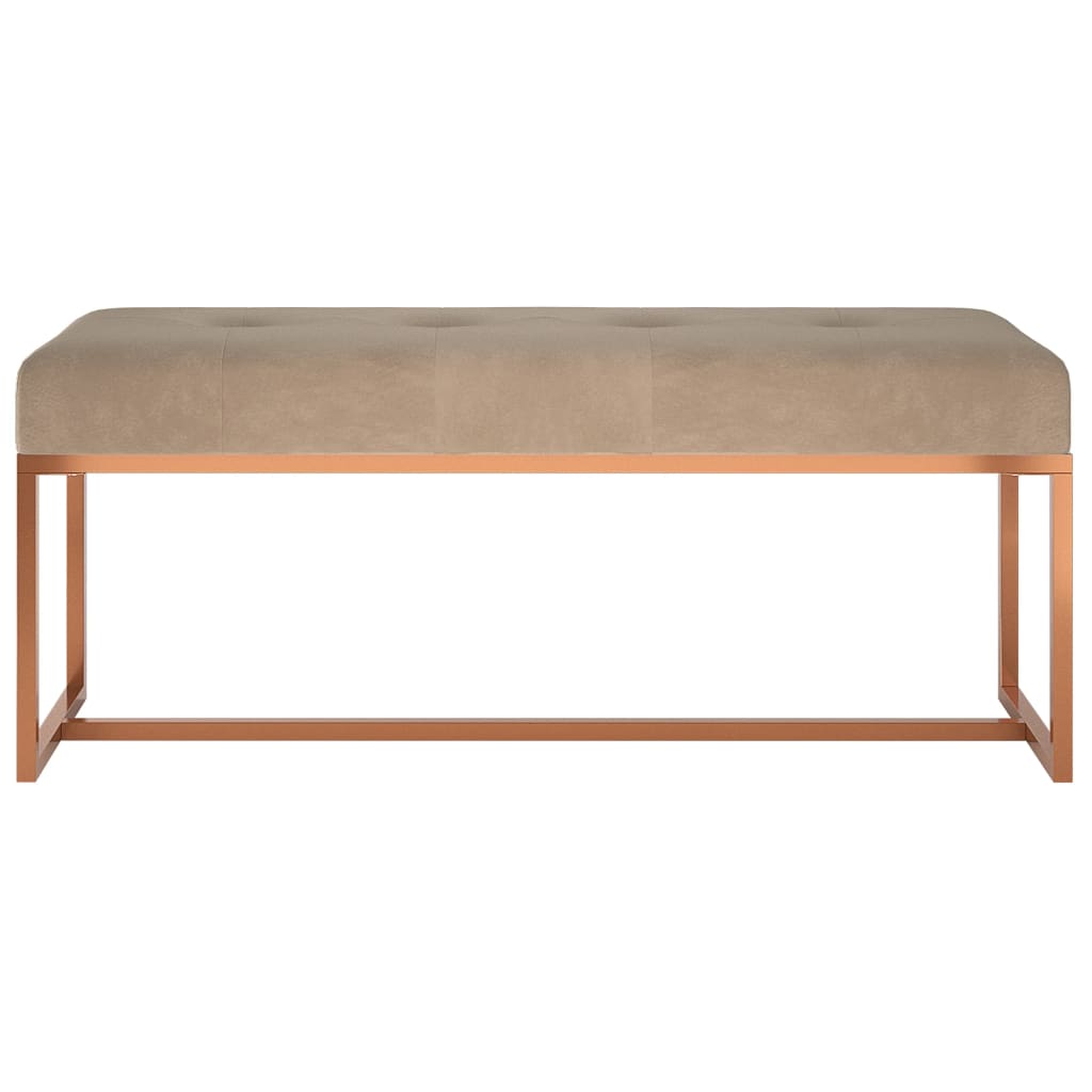 bænk 110x36x45 cm velour beige