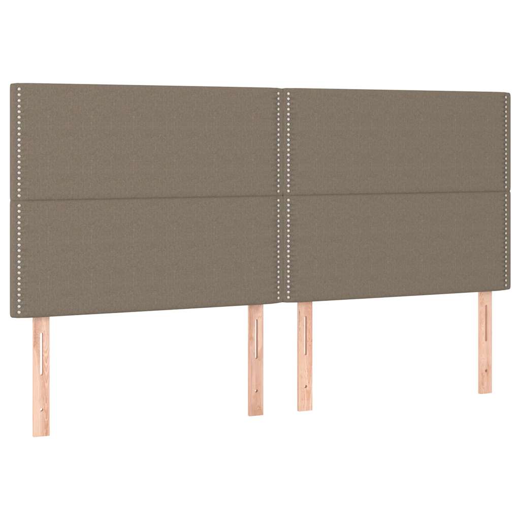 kontinentalseng med madras 180x200 cm stof gråbrun