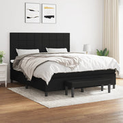 kontinentalseng med madras 180x200 cm stof sort