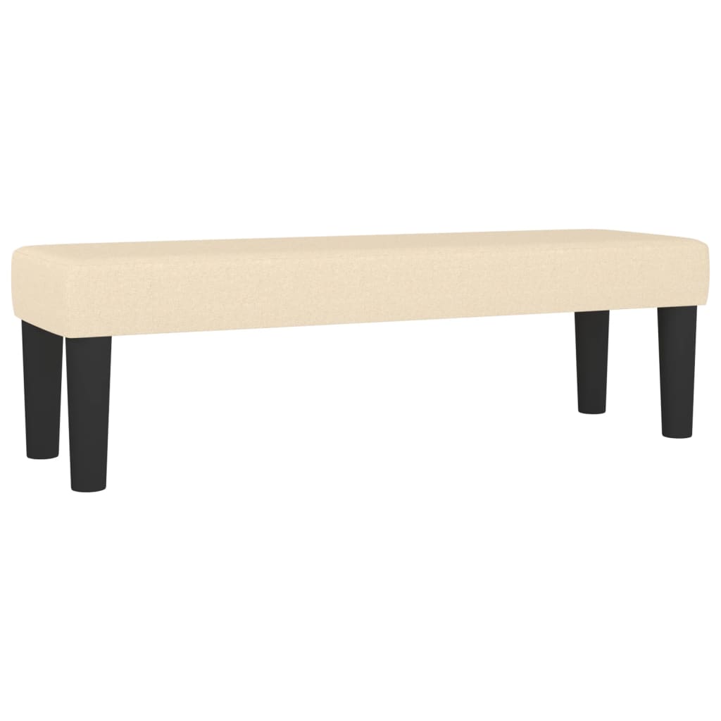 kontinentalseng med madras 140x190 cm stof cremefarvet