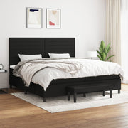 kontinentalseng med madras 200x200 cm stof sort