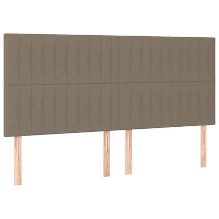 kontinentalseng med madras 180x200 cm stof gråbrun