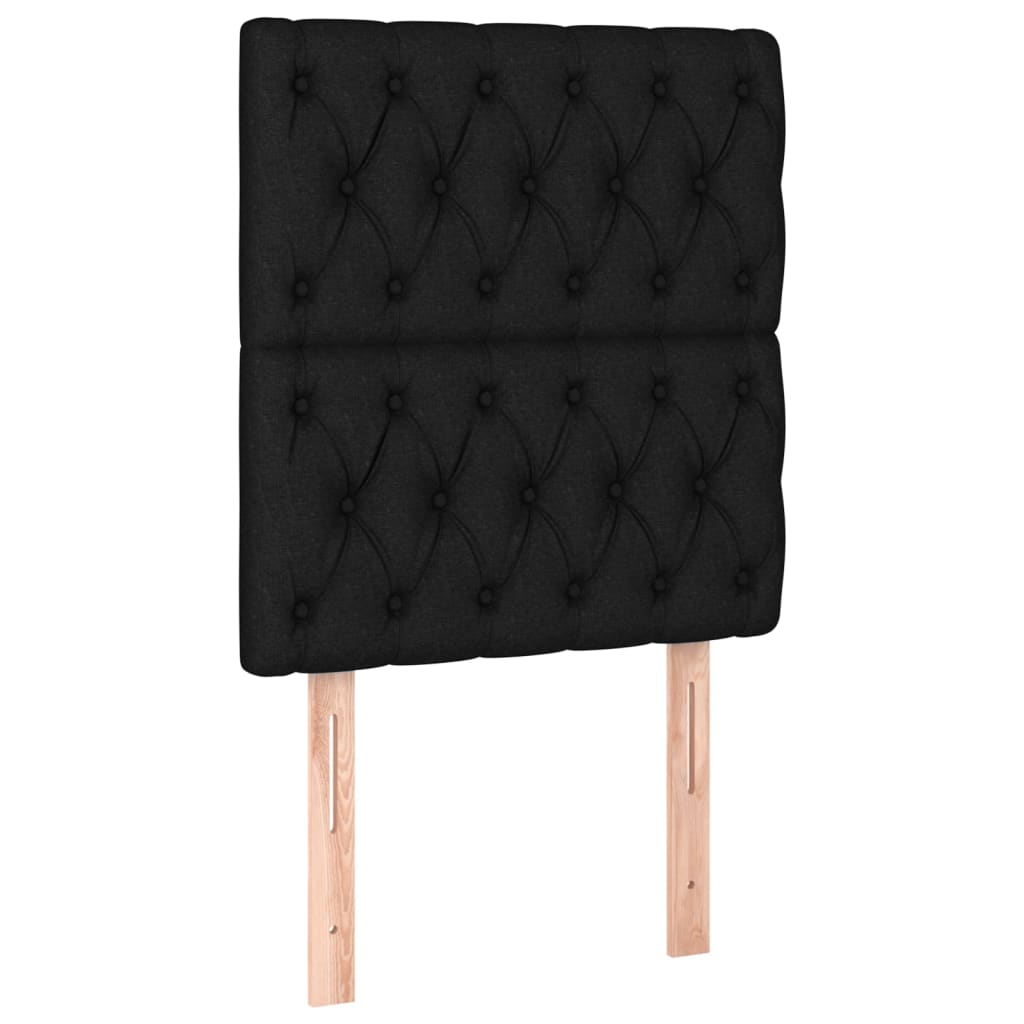 kontinentalseng med madras 80x200 cm stof sort
