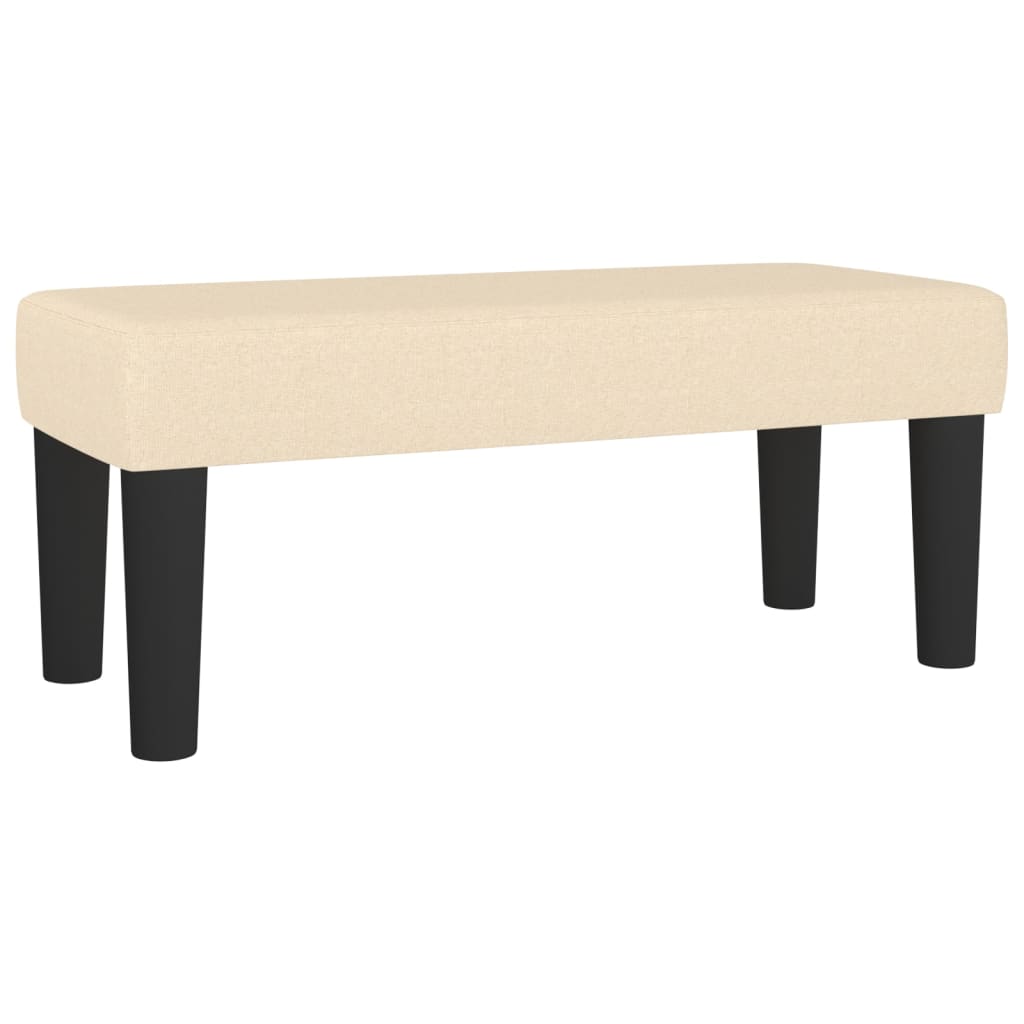kontinentalseng med madras 90x200 cm stof cremefarvet