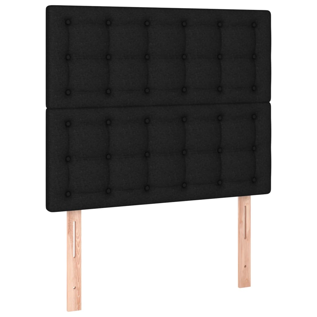 kontinentalseng med madras 80x200 cm stof sort
