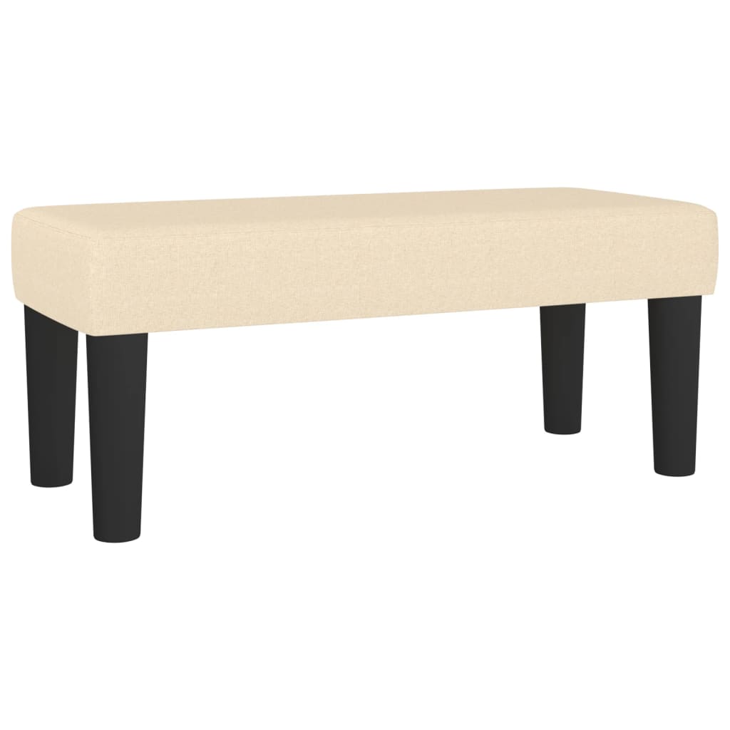 kontinentalseng med madras 90x200 cm stof cremefarvet