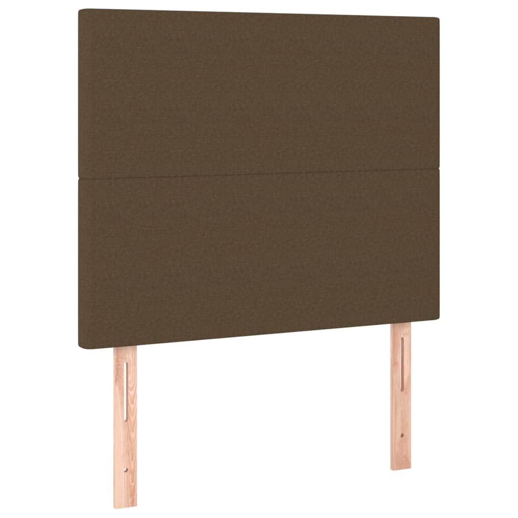 kontinentalseng med madras 100x200 cm stof mørkebrun