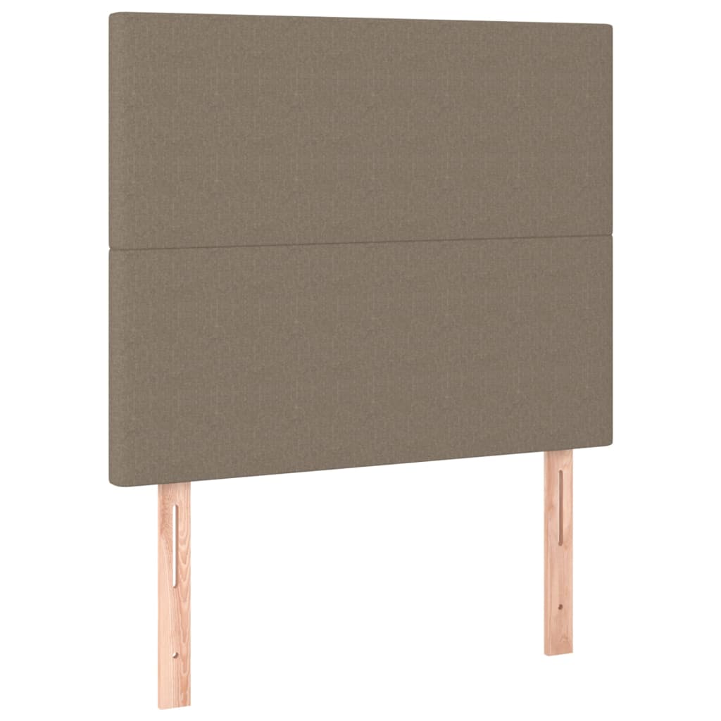 kontinentalseng med madras 100x200 cm stof gråbrun