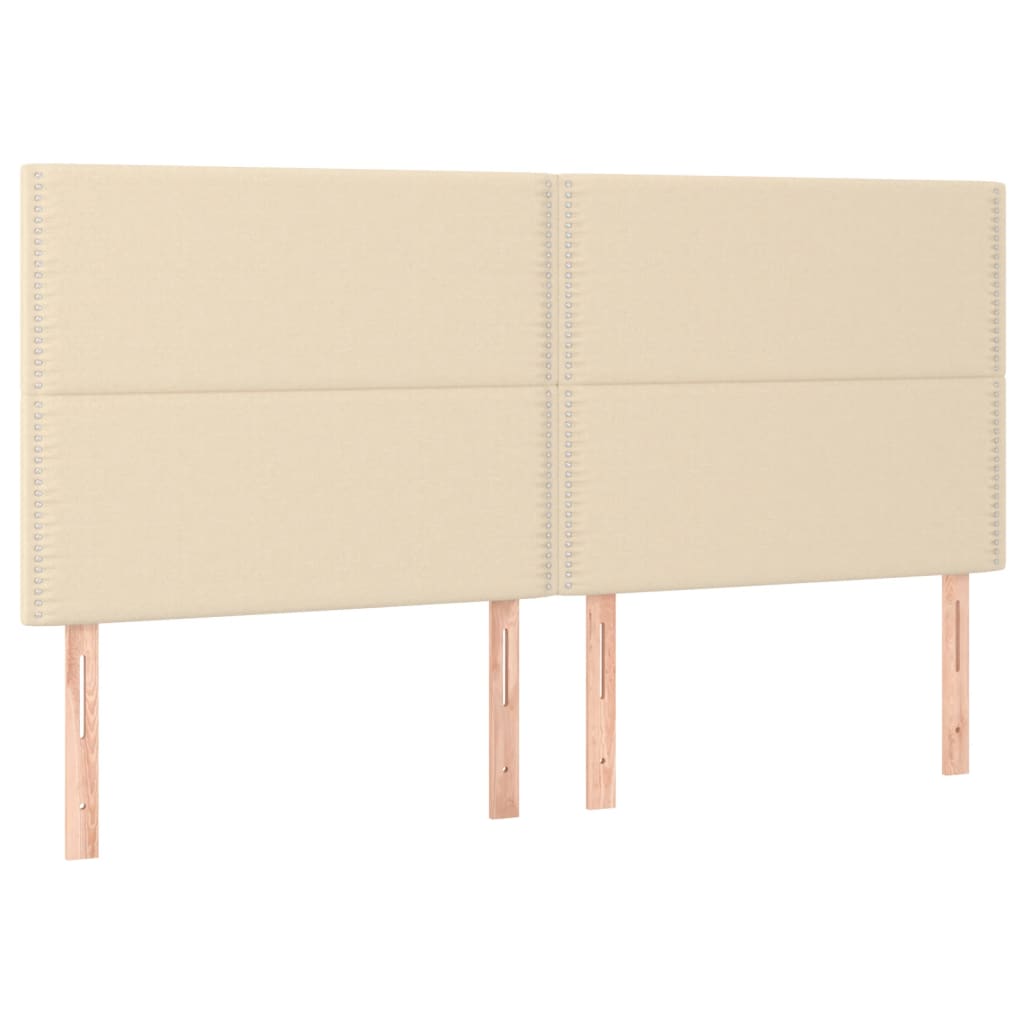kontinentalseng med madras 180x200 cm stof cremefarvet