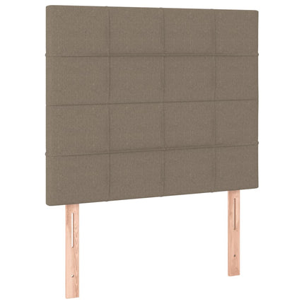 kontinentalseng med madras 80x200 cm stof gråbrun