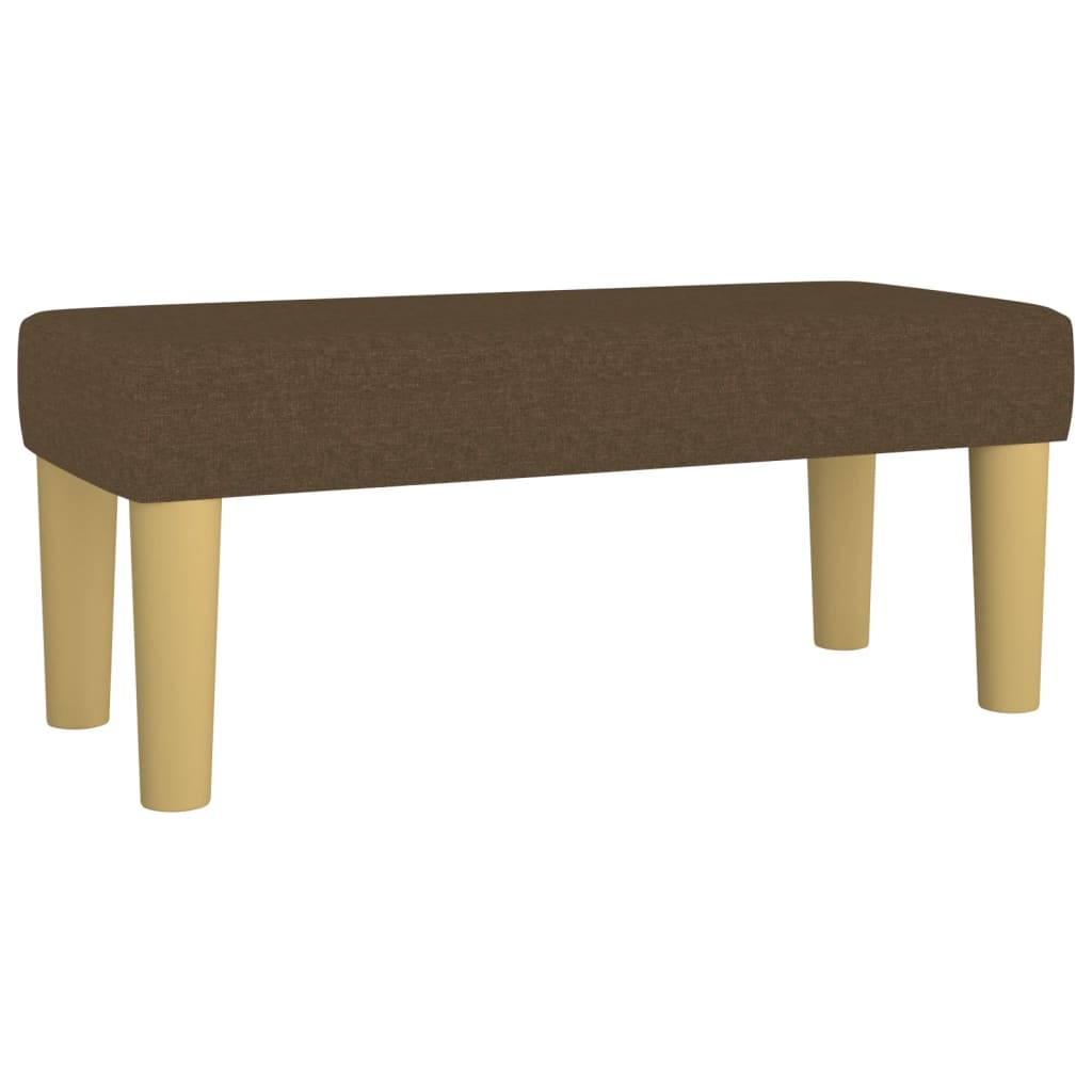 kontinentalseng med madras 90x200 cm stof mørkebrun