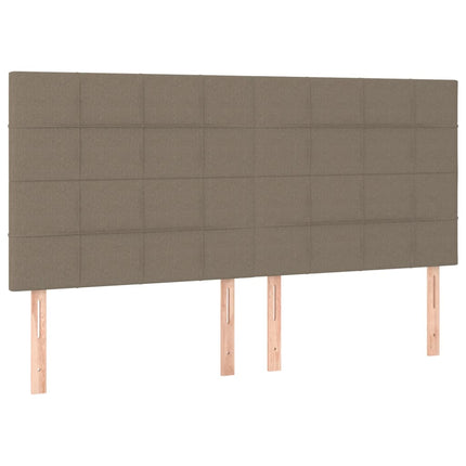 kontinentalseng med madras 160x200 cm stof gråbrun