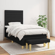 kontinentalseng med madras 80x200 cm stof sort
