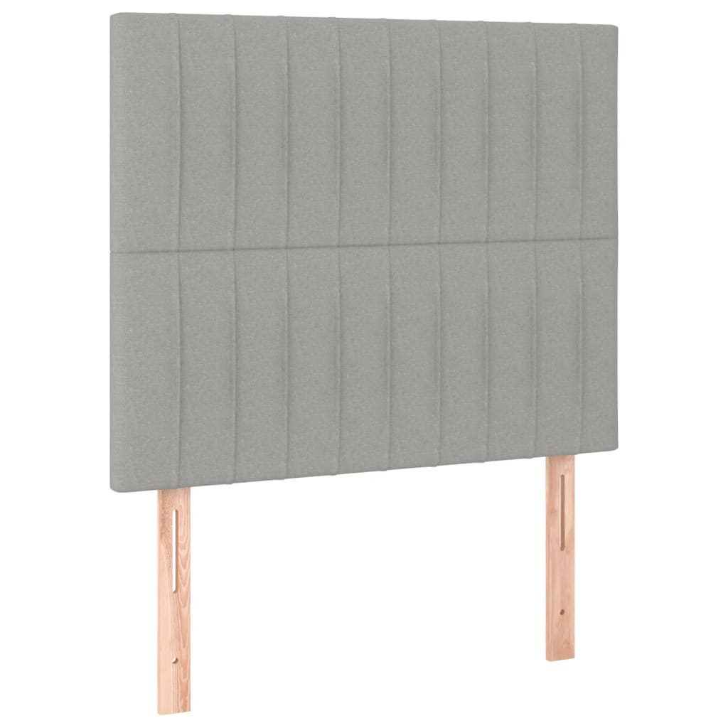 kontinentalseng med madras 90x190 cm stof lysegrå
