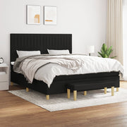 kontinentalseng med madras 160x200 cm stof sort