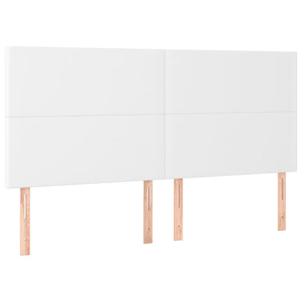 kontinentalseng 160x200 cm kunstlæder hvid