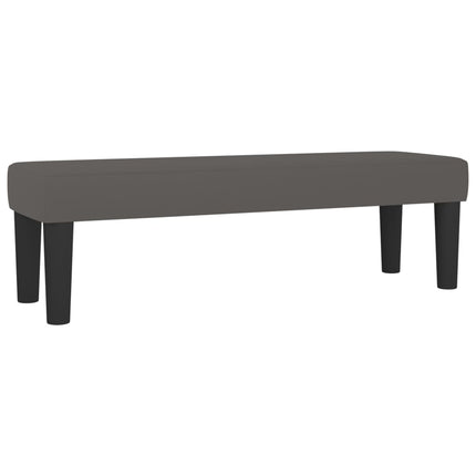 kontinentalseng med madras 200x200 cm kunstlæder grå