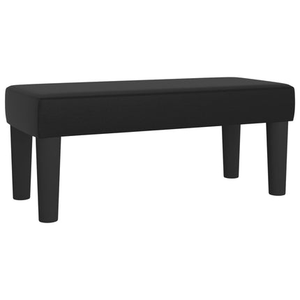 kontinentalseng med madras 90x190 cm kunstlæder sort