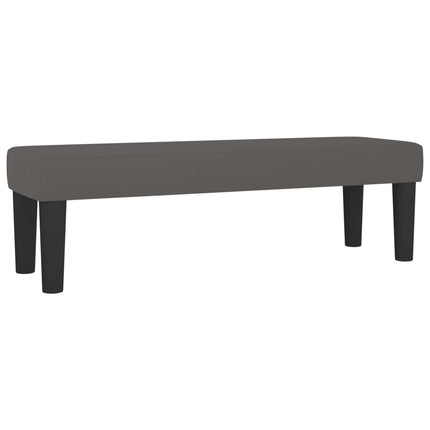 kontinentalseng med madras 140x190 cm kunstlæder grå
